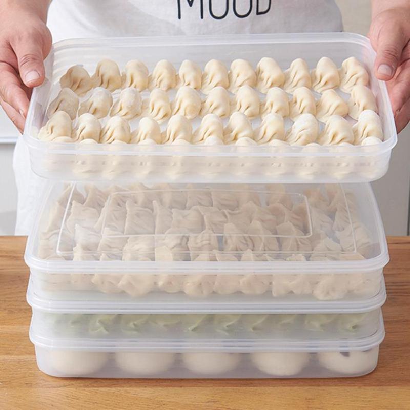 Food Storage Containers Plastic Box - Transparent Kitchen Storage Box Refrigerator Organizer