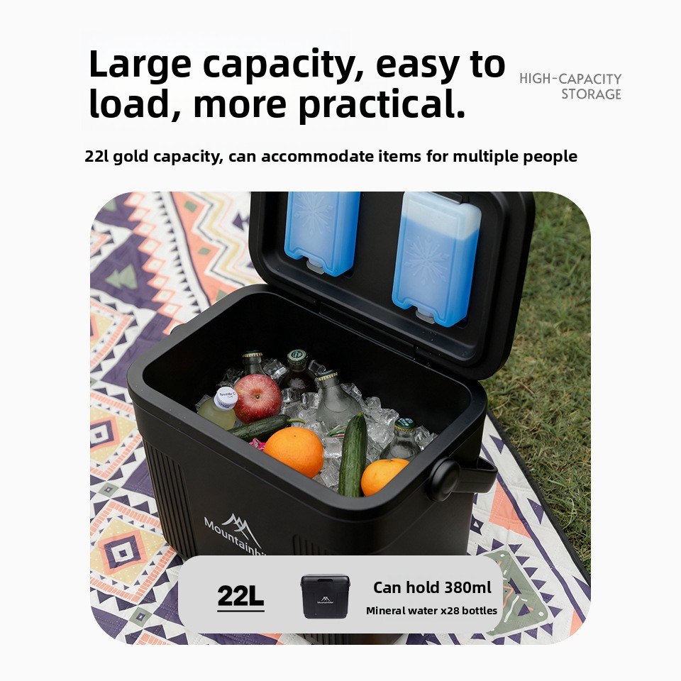 Food Storage Camping - Mountainhiker 22L Black Knight Portable Refrigerator