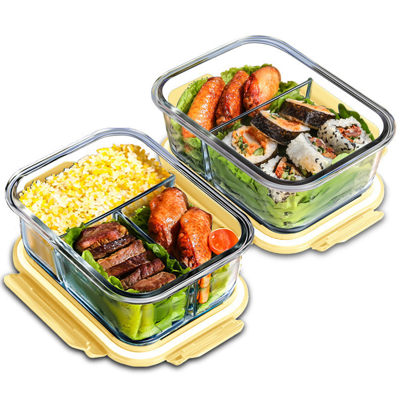 Food Storage Glass Jar - Glass Fresh-Keeping Box high Borosilicate Heat-Resistant