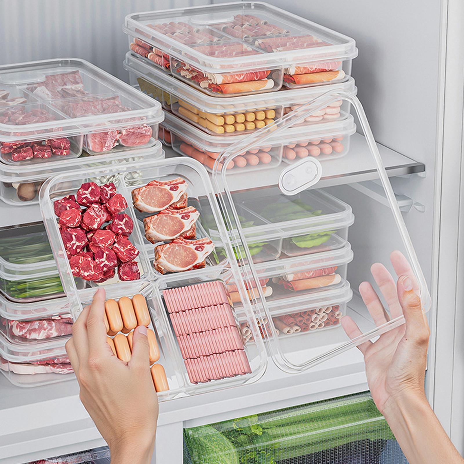 Food Storage Containers Plastic Box - 1PC Refrigerator Storage Box Meat Vegetable