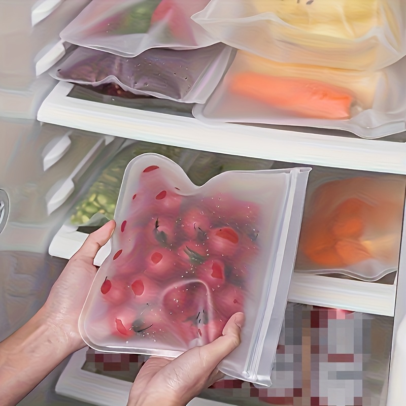 Food Storage Silicone Bags - 4PCS Silicone Food Storage Containers Leakproof