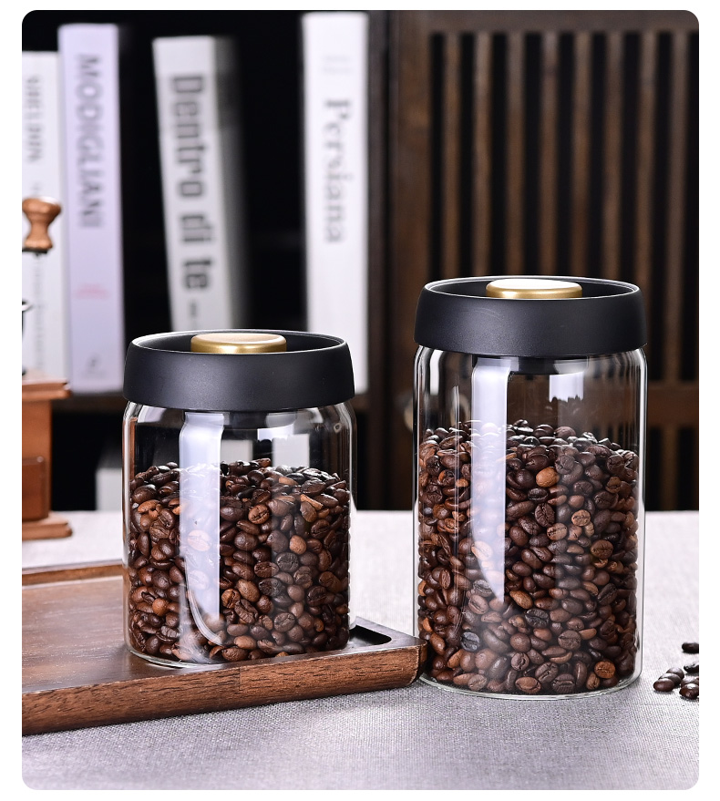 Coffee Bean Storage Jar, Vacuu - đánh giá và giá Food Storage Glass Jar