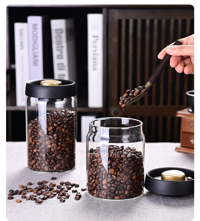 Coffee Bean Storage Jar, Vacuu - đánh giá và giá Food Storage Glass Jar