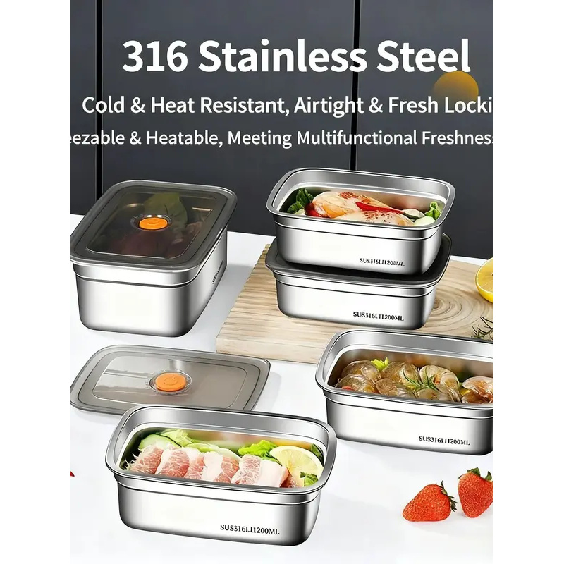 Large Capacity Stainless Steel - đánh giá và giá Food Storage Camping