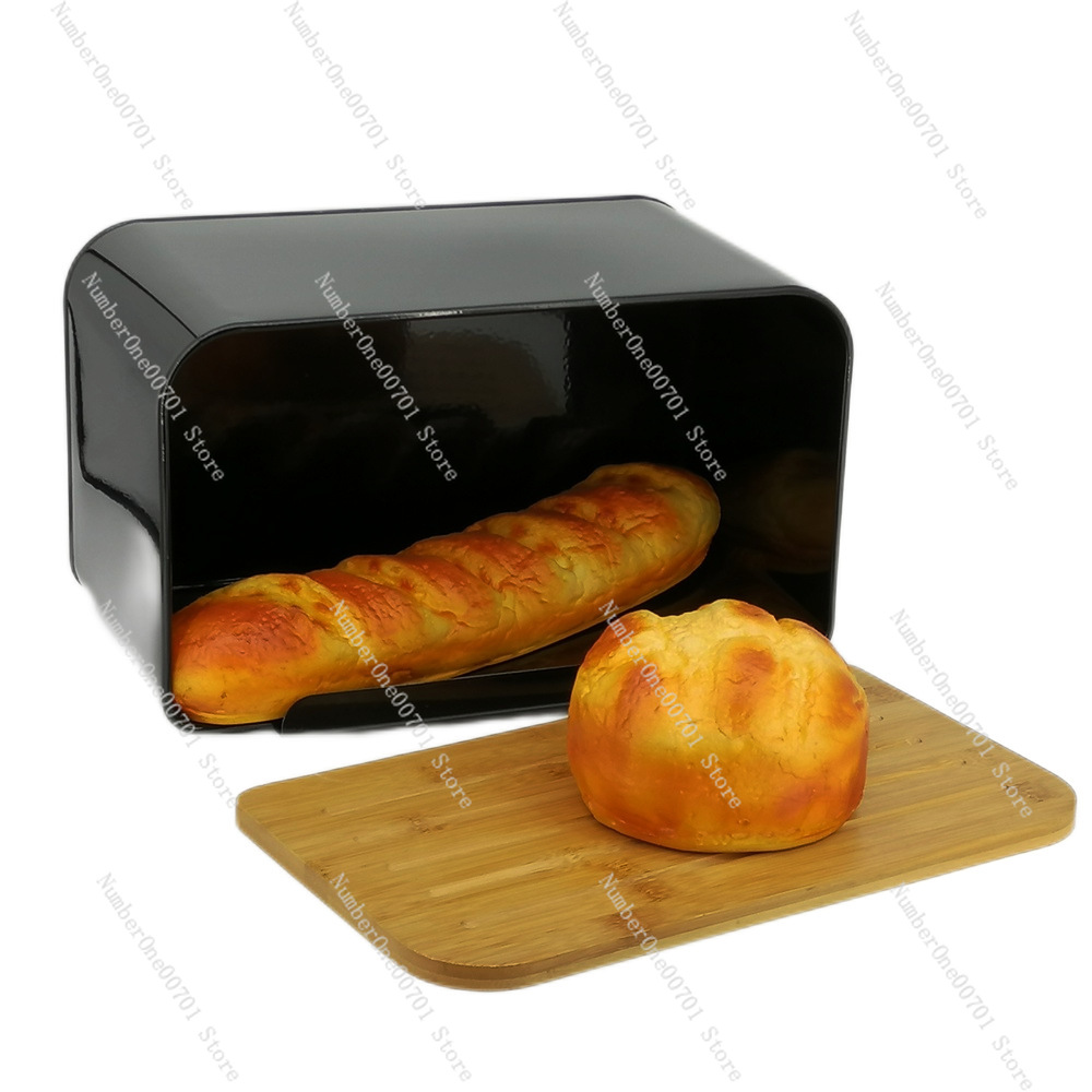 Kitchen Bread Box with Bamboo  - đánh giá và giá Food Storage Box Stainless Steel