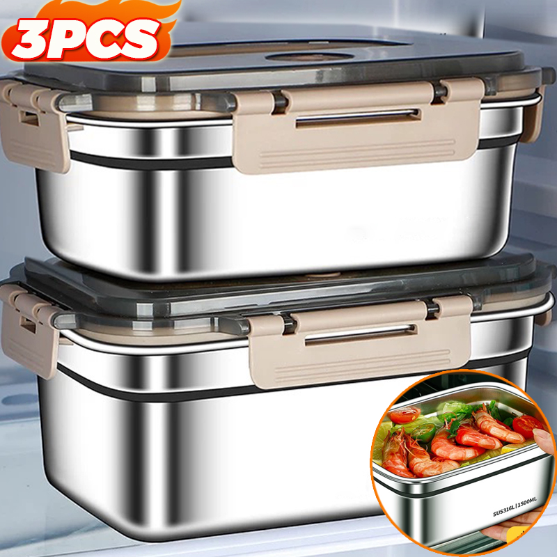 Large Capacity Bento Box  Stai - đánh giá và giá Food Storage Box Stainless Steel