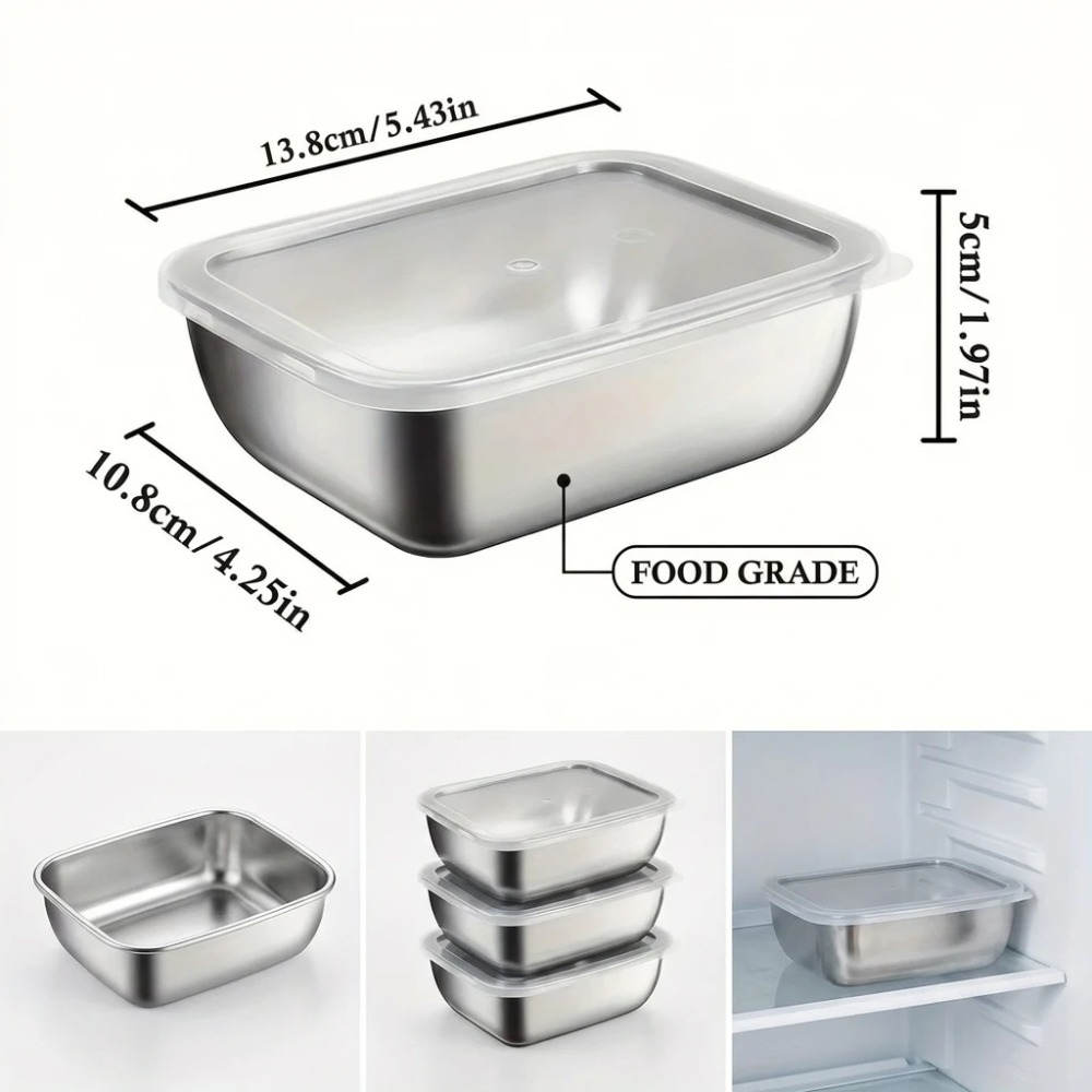 6PCS Stainless Steel Food Stor - đánh giá và giá Food Storage Box Stainless Steel