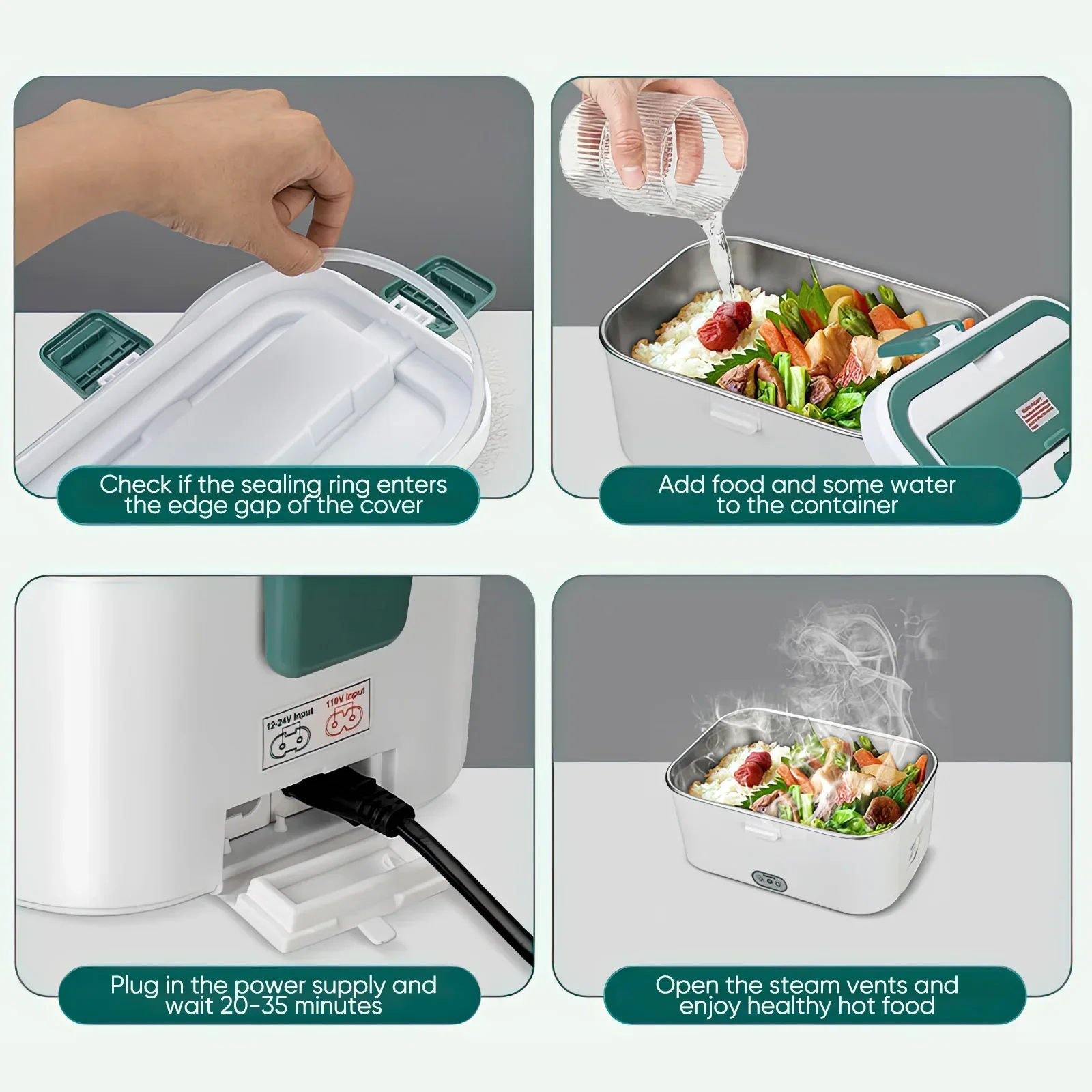 Electric Lunch Box Food Warmer - đánh giá và giá Food Storage Camping