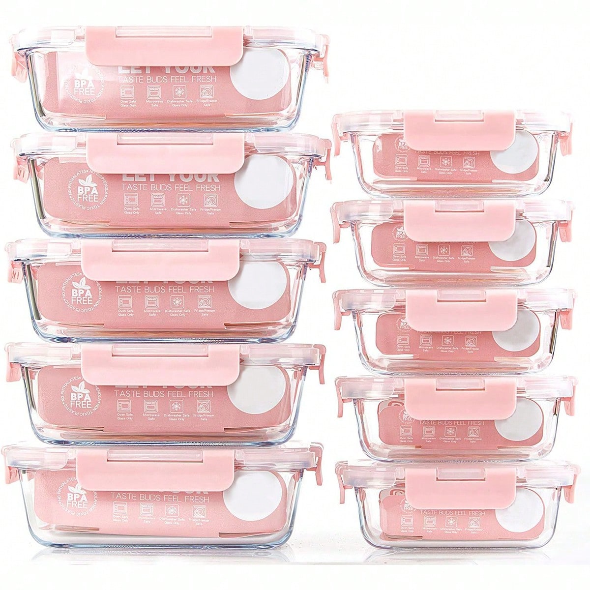 10 Pack Glass Meal Prep Contai - đánh giá và giá Food Storage Glass Jar