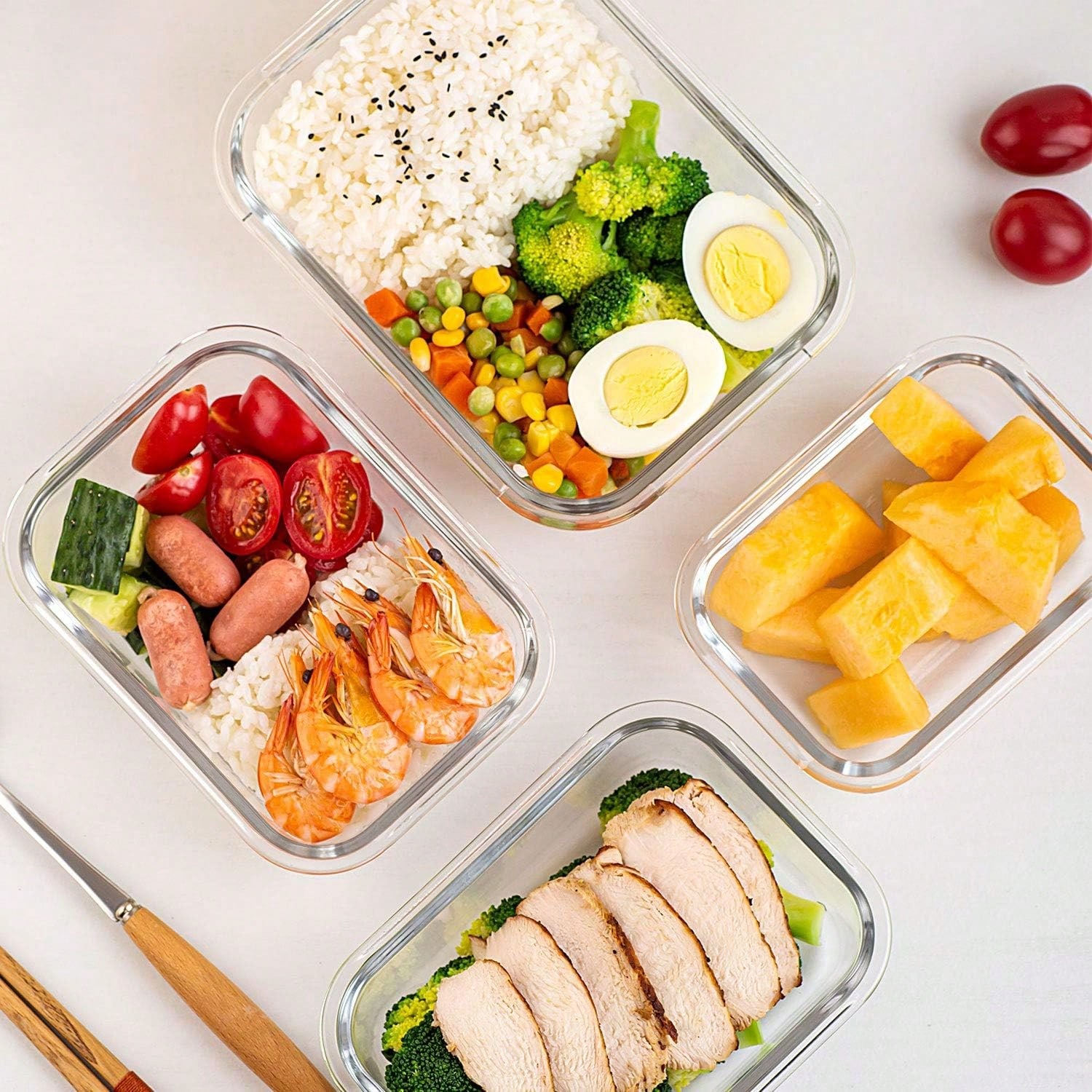 10 Pack Glass Meal Prep Contai - đánh giá và giá Food Storage Glass Jar