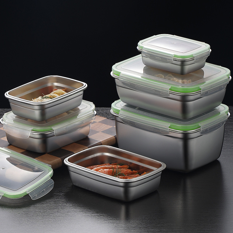 304 Stainless Steel Lunch Box  - đánh giá và giá Food Storage Box Stainless Steel