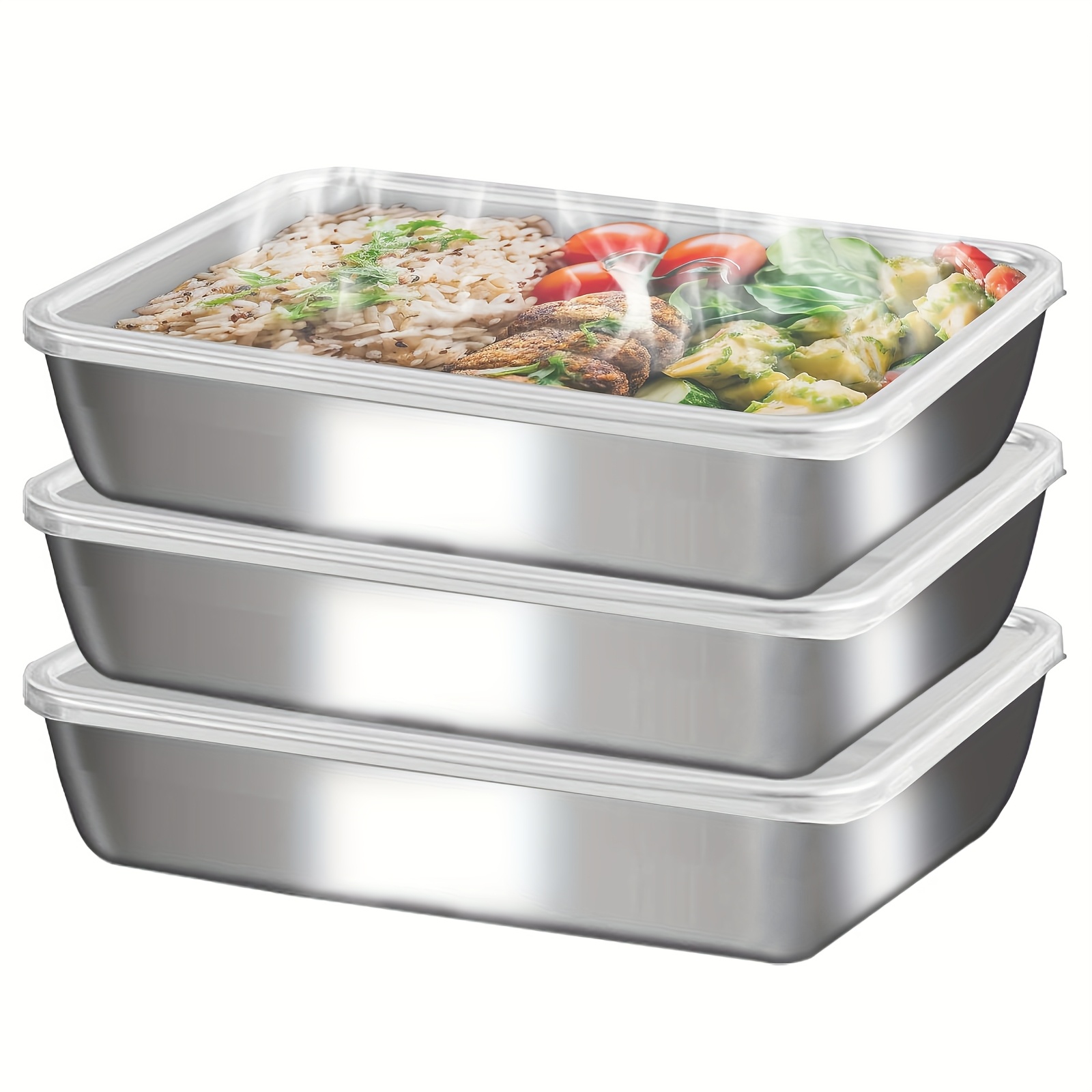 3pcs Stainless Steel Food Cont - đánh giá và giá Food Storage Box Stainless Steel