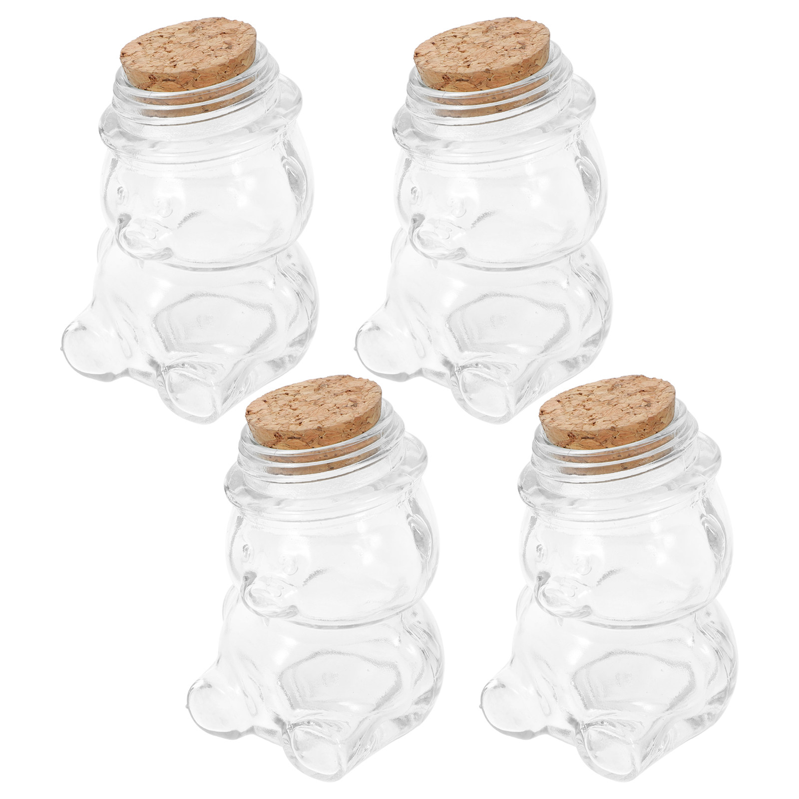 4Pcs Glass Candy Jar Set Trans - đánh giá và giá Food Storage Glass Jar