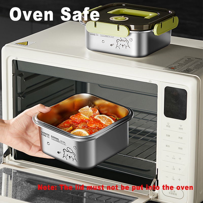 COOKER KING 420ml-6200ml Large - đánh giá và giá Food Storage Box Stainless Steel