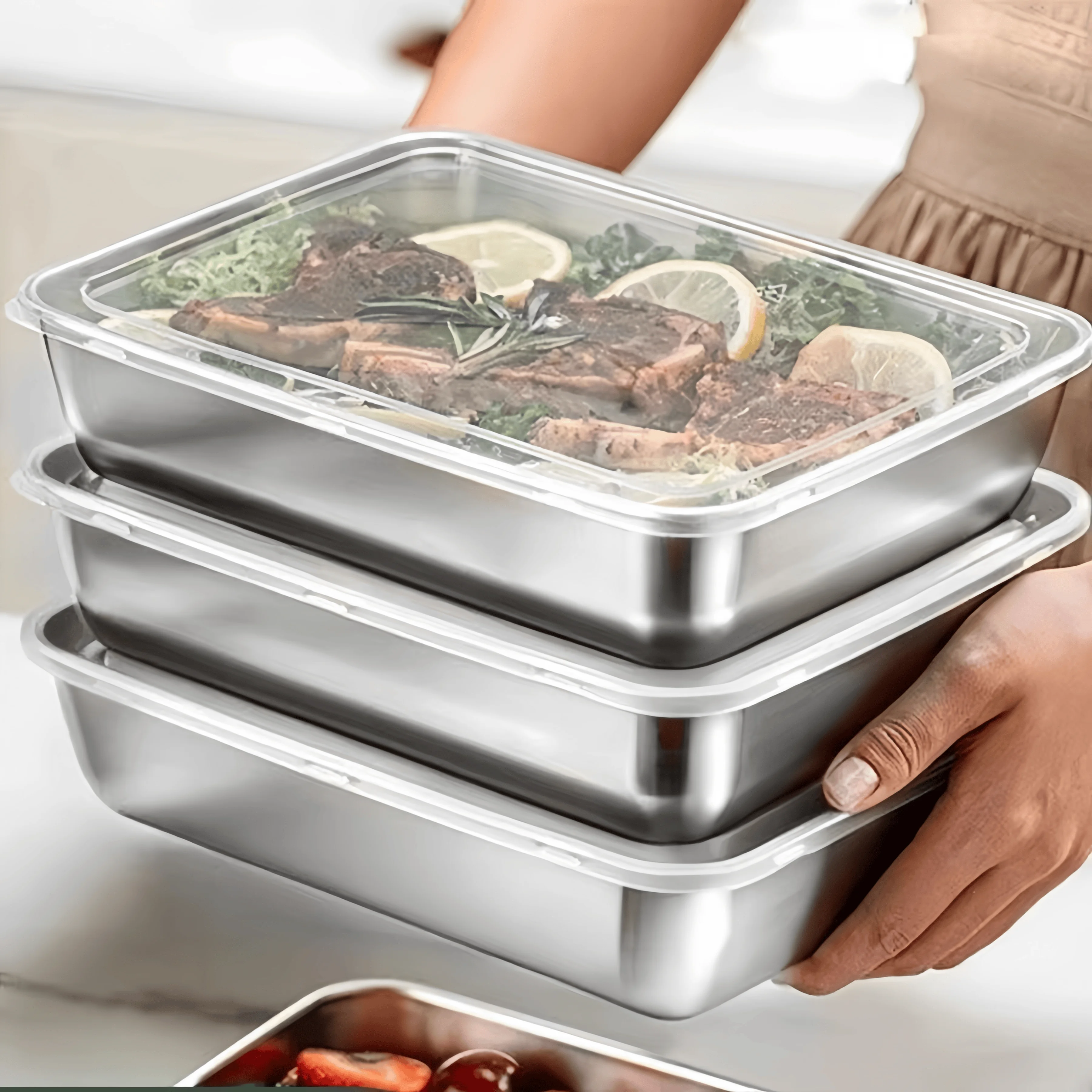 Stainless Steel Sealed Lunch B - đánh giá và giá Food Storage Box Stainless Steel